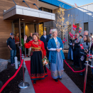 Dronning Sonja åpner nye Norway House Minneapolis. Publisert 18.10.2022. Bildene er kun til redaksjonell bruk - ikke for salg, og kan benyttes fritt mot kreditering. Foto: Simen Løvberg Sund, Det kongelige hoff