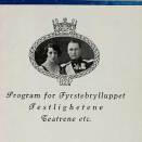 The official wedding programme (Repro: Jan Haug, The Royal Court Archives)