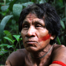 King Harald joined the greatest hunters in the village for a trek through the rainforest, in order to listen to how they lure animals. Published 4 May 2013. Handout picture from the Royal Court. For editorial use only, not for sale. Photo: Rainforest Foundation Norway / ISA Brazil.