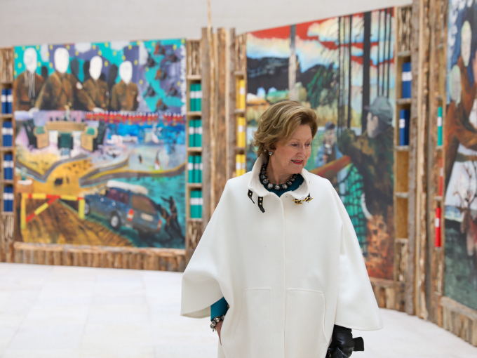 The Queen was given a tour at the exhibition 