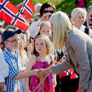 Crown Princess Mette-Marit in Hareid. (Photo: Stian Lysberg Solum / NTB scanpix)