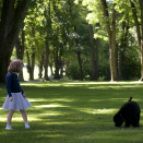 Princess Ingrid Alexandra plays with the family's new puppy, Milly Kakao. Hand out picture from The Royal Court. For editorial use only - not for sale. Picture size: 6144 x 4081 px, 9,54 Mb (Photo: Veronica Melå, The Royal Court)