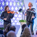 Musikk var en viktig del av opplevelsesgaven til Kongeparet. Aksel Rykkvin, Rolf Lislevand og Knut Erik Sundquist spiller Piazzolla. Foto: Heiko Junge / NTB scanpix