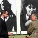 The Crown Prince at Villa Grimaldi where prisoners were tortured during the Pinochet-regime. His guide was former prisoner Rodrigo Del Villar (Photo: Lise Åserud, Scanpix)