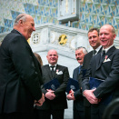 26 November: King Harald attends the presentation of the Medal for Heroism, awarded for heroic rescue during the terrorist attacks 22 July 2011 (Photo: Heiko Junge / NTB scanpix)
