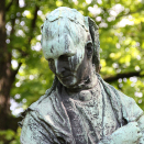 The statue is called I storm (&#147;In the Storm&#148;) and depicts the older Camilla Collett alone against a fierce wind. Photo: Liv Osmundsen, The Royal Court.