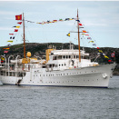 Their Majesties visited Sør-Trøndelag county 4 - 6 June 2013. King Harald and Queen Sonja travelled with the Royal Yacht Norge (Photo: Ned Alley / NTB scanpix)