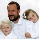 Crown Prince Haakon with Prince Sverre Magnus and Princess Ingrid Alexandra (Photo: Lise Åserud, Scanpix)