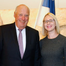 Kongeparet besøkte Riksdagen der de møtte med Maria Lohela, som er riksdagens president, og flere finske parlamentarikere. Foto: Lise Åserud, NTB scanpix