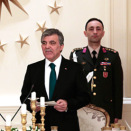 President Gül speaking during the banquet at the Presidential Palace.  (Photo: Lise Åserud,  NTB scanpix)