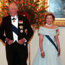 Statsbesøkets første dag ble avsluttet med gallamiddag i presidentpalasset. Foto: Lise Åserud, NTB scanpix