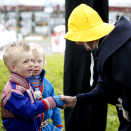 Garden party in Tromsø. Rain no obstacle. Photo: Lise Åserud, NTB scanpix