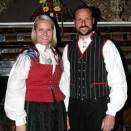The Crown Prince and Crown Princess at a reception at Dalen Hotel, first evening of the county visit (Photo: Marius Gulliksrud, Stella Pictures)