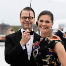 Gjestene ankommer operaen: Kronprinsesse Victoria og Prins Daniel. Foto: Jon Olav Nesvold / NTB scanpix