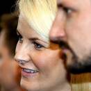 Crown Princess Mette-Marit and Crown Prince Haakon at the exhibition (Photo: Gorm Kallestad / Scanpix)