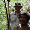 A hunter suffered a bout of coughing during his demonstration, which greatly amused both the King and the Indians as it sounded like a jaguar with a cold. Published 4 May 2013. Handout picture from the Royal Court. For editorial use only, not for sale. Photo: Rainforest Foundation Norway / ISA Brazil.