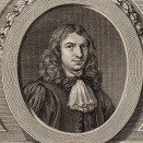 24. november: Kongen er til stede når en fullført gjenutgivelse av Torfæus' historie om Norge fra 1700-tallet lanseres i Nasjonalbiblioteket. Kobberstikk av Tormod Torfæus - Foto/Eier: Nasjonalbiblioteke