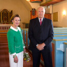 King Harald and Queen Sonja i Berg church in Senja. (Photo: Terje Bendiksby / Scanpix)