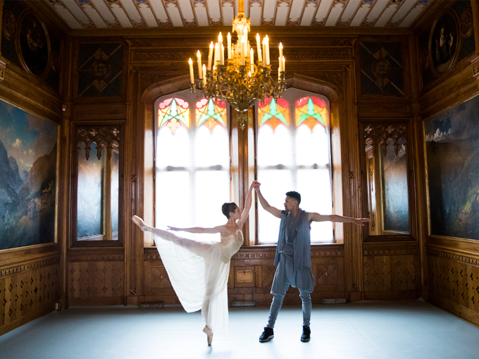 Anette Antal fra Nasjonalbaletten UNG og Magnus Einang fra KingWings fremfører et utdrag fra Romeo og Julie. Foto: Håkon Mosvold Larsen / NTB scanpix
