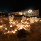Lys på Slottsplassen. Foto: Lise Åserud / NTB scanpix