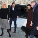 Arriving for luncheon at Skaugum Estate. Photo: Sven Gj. Gjeruldsen, The Royal Court 