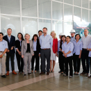 The Crown Prince and Crown Princess met employees as they toured the facilities. Photo: Lise Åserud / NTB scanpix