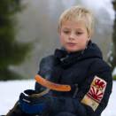 Marius grilling sausages (Photo: Heiko Junge, Scanpix)
