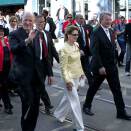 King Harald and Queen Sonja visited Grünerløkka in Oslo in the afternoon (Photo: Knut Falch, Scanpix)