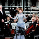 Herborg Kråkevik led the concert on the Opera roof (Photo: Stian Lysberg Solum / NTB scanpix)