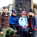 Crown Prince Haakon, Crown Princess Mette-Marit, Marius and Princess Ingrid Alexandra at Juvasshytta before heading towards Galdhøpiggen (Photo: Cornelius Poppe / Scanpix)