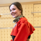 The Princess trying on her bunad.  Photo: Øivind Möller Bakken, The Royal Court