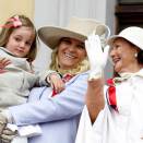 The Queen, The Crown Princess and the Princess on the Palace Balcony (Photo: Cornelius Poppe, Scanpix)