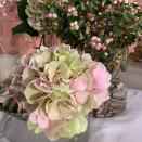The altar decorated with hydrangea and snowberries. Photo: Simen Løvberg Sund, The Royal Court