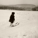 Crown Prince Olav skiing at Bygdø Royal Farm, 1907 (Photo: A.B. Wilse, The Royal Court Photo Archives)