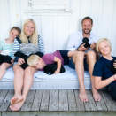 Pictures of the Crown Prince and Crown Princess' family with the nine puppies, July 2013 (Photo: Veronica Melå / Utenfor Allfarvei AS / The Royal Court)