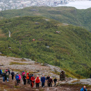 Queen Sonja opened "Keiserstien" - a new trail up to a vantage point outside Bodø. Photo: Lise Åserud, NTB scanpix.