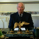 23 July: "I maintain that the belief in freedom is stronger than fear". King Harald addressed the Nation Saturday evening, after a shorter statement to NRK late Friday (Photo: NRK)