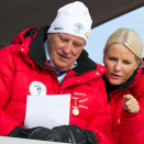 True to tradition, The Royal Family is in the stands during the 120th ski jump competition in Holmenkollen (Photo: Stella pictures)