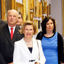 The King and Queen visit the art exhibition in Sukiennice (Photo: Lise Åserud / NTB scanpix)