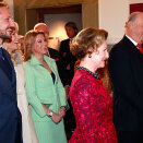 15 February: The Crown Prince, The Crown Princess and Princess Märtha Louise are in attendance when the King and Queen are presented with the Government's gift for their 75th anniversary - a series of exhibitions entitled "The Royal Journey" (Photo:  Lise Åserud / Scanpix)