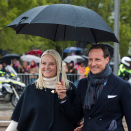 Kronprinsparet ankommer Honnørbrygga. Foto: Berit Roald, NTB scanpix
