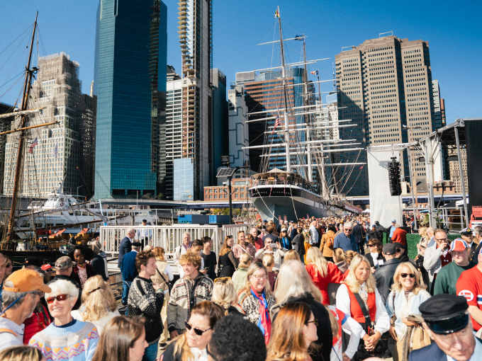 A couple of thousand attendees participated in the ceremony at Pier 16 in New York. Photo: Ola Vatn, The Royal Court