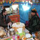 Crown Prince Haakon was invited to lunch with herders Gantuya and Shurentsetseg (Photo: D. Rentsendorj, Montsame news agency).