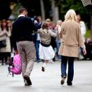 The princess on her way home after her first day of school. (Photo: Stian Lysberg Solum / Scanpix)