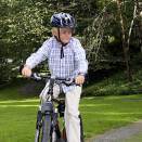 Marius on his bike (Photo: Lise Åserud)