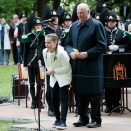 Kong Harald og Prinsesse Ingrid Alexandra sto for åpningen av Prinsesse Ingrid Alexandras Skulpturpark 19. mai 2016. Foto: Lise Åserud, NTB 