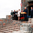 King Harald speeks at the rededication of Enger Tower (Photo: Lise Åserud / Scanpix)