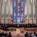 King Harald giving a speech at St.Olaf College, Northfield (Photo: Lise Åserud, Scanpix)