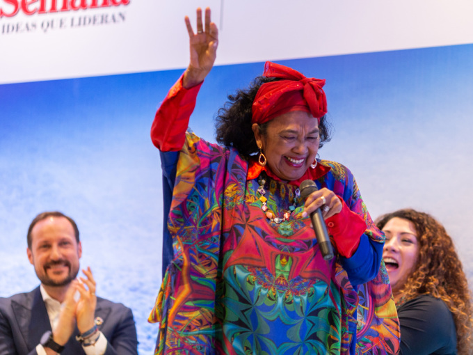 Totó La Momposina, known for her powerful voice and charisma, is an ambassador for the alliance. Photo: FN-sambandet / Eivind Oskarson.