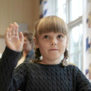 The Princess in the class room (Photo: Stian Lysberg Solum / Scanpix)